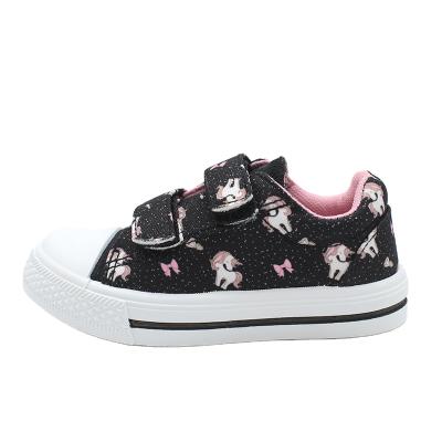 China Light 2 Years Shape Unicorn Kids Baby Girl Casual Black Shoes for sale