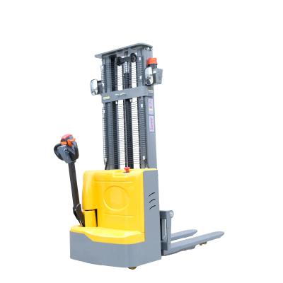 China Ventas de fábrica 1500kg 3M 3.5M Full Electric Stacker Walkie Semi Electric Pallet Stacker Auto-carga de la pila en venta