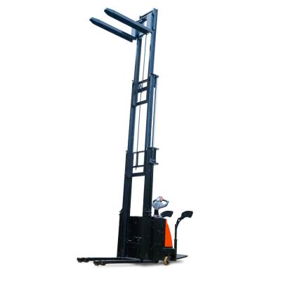 China Electric Stacker  1.5 Ton 3 Meter All Electric Stacker Hydraulic Full Electric Pallet Stacker Standing Driving Forklift for sale