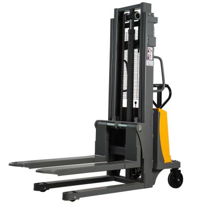 China Hot sell custom semi electric pallet stacker 1.5 ton 3 meter stacking forklift for sale