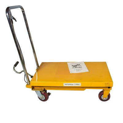 China Kleine hydraulische hefplatform Truck Scissor Fork Type Foot Lift Warehouse Mobile Te koop