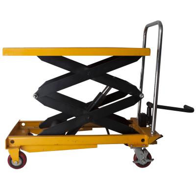 China Hydraulic Mobile Scissor Lift Platform Mobile Elevator Scissor Fork Type Small Flat Car for sale