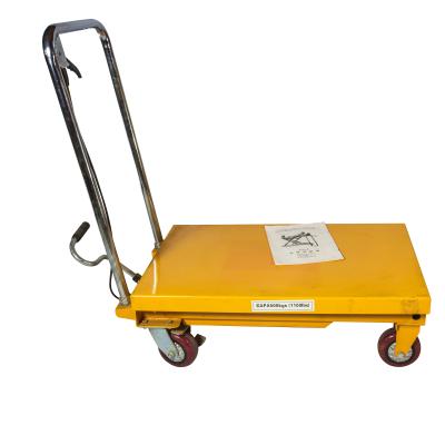 China 150kg Manual Mobile Scissor Lift Table Lifting Operation Platform Truck Logistics (Trabajo de plataforma de elevación de la mesa de las tijeras móviles) en venta