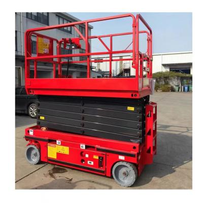 China 6m 8m Elektrische bewegliche Schere Lift Hydraulische mobile elektrische Schere Lift Luftarbeitsplattform bemannter Lift zu verkaufen