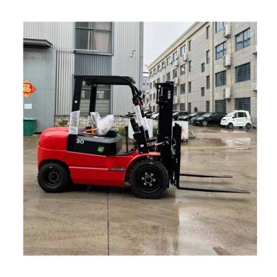 China 2000kg 3000kg 2 Tonnen 3 Tonnen Diesel-Forklift mit Vierrädern für den Außenbereich mit Seitenwandler zu verkaufen