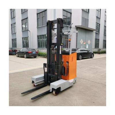 China Reach Forklift Truck 1t 1.5t 2t with Lift Height 5m 6m Electric Reach Forklift Truck 24V Seat Mounted Forklift Trucks for sale