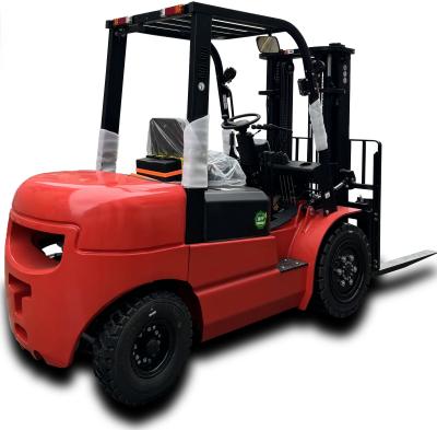 China 3 Ton Diesel Forklift Truck With Cab Forklift Truck With Adjust Fork Distance Function for sale