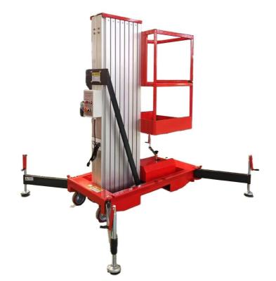 China Small lifting height 6m Lightweight electric lifting platform Aluminum alloy single mast aerial work  lifting platform for sale