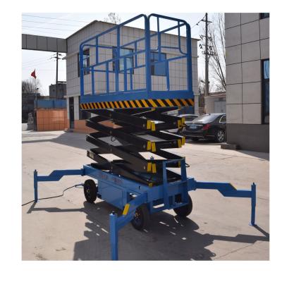 China 6m 8m 10m Vertical Electric Scissor Self-Lift Double Mast scissor lift Movable Aerial Working Platform for sale