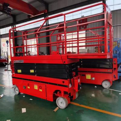 China Safe and reliable aerial work Platform double scissor lift with capacity 320kg load capacity 12m working height for sale