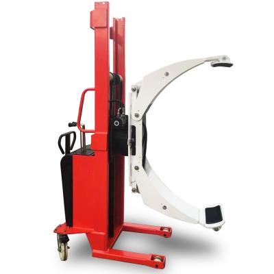 China 1000kg portable handing Paper Roll semi automatic pallet stacker for sale