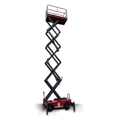 China 450 kg 8m portátil hidráulica doble de tijeras plataforma de trabajo escalera vertical de elevación de mástil en venta