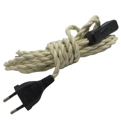 China Screw Vintage Edison Style Lampholder E27 Plastic Screw Lamp Holder With Fabric Cable Cord for sale