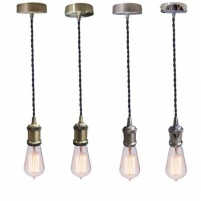 China Decorative E27 Screw Vintage Lamp Kit Cable Cord-Connector Pendant Lamp Bulb Holder for sale