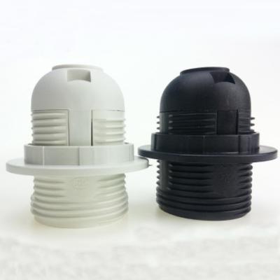 China Screw Bakelite Bulb Socket Vintage Light Holder Lamp Holder E27 Plastic Black White for sale