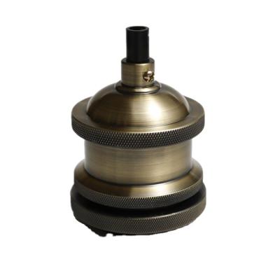 China Bronze Extra Decorative Screw Tonghua Vintage Metal Lamp Holder E40 Large LED Edison Bulb Ceramic Inner Core Socket for sale