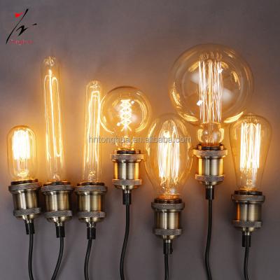 China Best Selling Wholesale Vintage Retro Edison Bulb T45/T30/G80/G95/G125/ST64 40W 60W 110V-220V E27 Pendant Lighting for sale