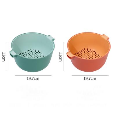 China Household Double-Layer Drainage Basket Living Room Tea Table Fruit Tray Vegetable Sink Sustainable Plastic Water Basket for sale