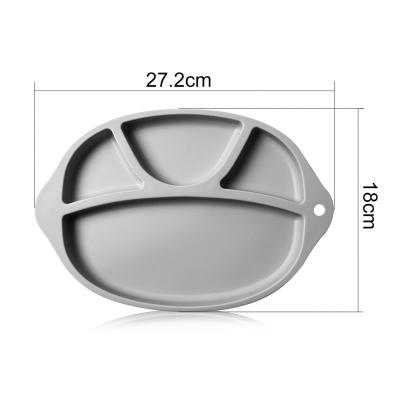 China New Reusable Children's Dinner Dish Hanging Hole Dividing Bowl Baby Tableware Baby Silicone Drop Proof Auxiliary Food Bowl for sale