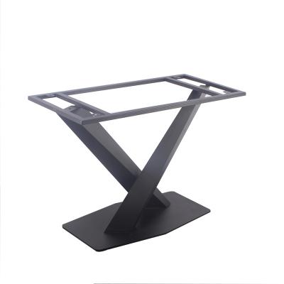 China Modern High Quality Cast Iron Heavy Duty Metal Leg X Shape Table Base For Dining Coffee Tables for sale