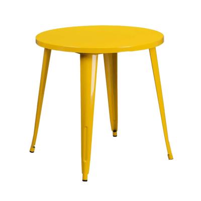 China Fancy Adjustable Side Rose Round Coffee Table Furniture Living Room Yellow Metal (Height) Colorful Tables for sale