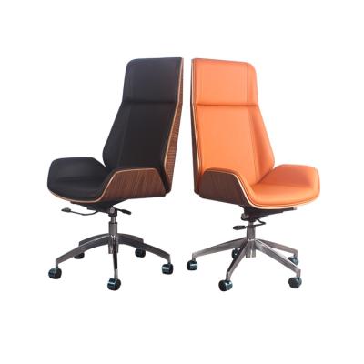 China 2021 New Arrival Luxury Commercial Furniture (Height) Adjustable Use Adjustable High Back Leather Office Chair for sale