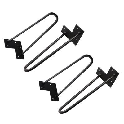 China 4Pcs/Set Modern Metal Hairpin Table Desk Legs With Protector DIY Furniture Hardware For Sofa Cabinet Chairs for sale