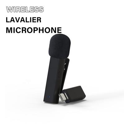 China Wireless Lavalier Microphone Factory Direct Selling Lapel Condenser Microphone Stand Clip With Powerbank Function for sale