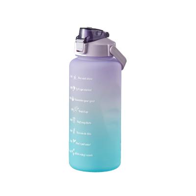 China Medo 1.5L 2000ml PC Motivational Large Capacity Viable Space Water Bottles Plastic Water Bottles With Straw Lid for sale