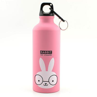 China Wholesale 500ml Viable Easy Take Outdoor Water Bottle Sports Single Wall Aluminum Bottle Drinking Flask With Lid Portable for sale