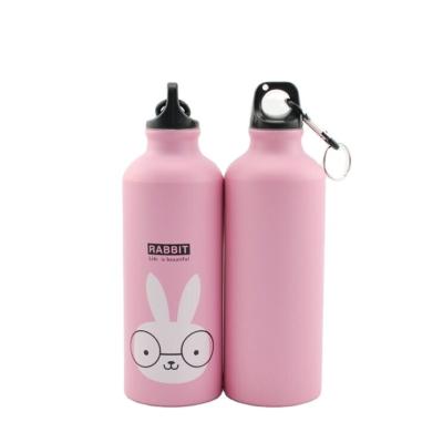 China New Sustainable Outdoor Water Bottle Aluminum Bottle With Carabiner Camping Bottle for sale