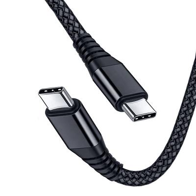 China Mobile Phone 1.2m USB Type C to USB C Cable Braided PD Quick Charging Cord for Samsung Huawei xiaomi for sale