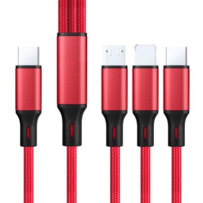 China MP3/MP4 Player 3 in 1 USB C Data Fast Charging Braided Cable for sale