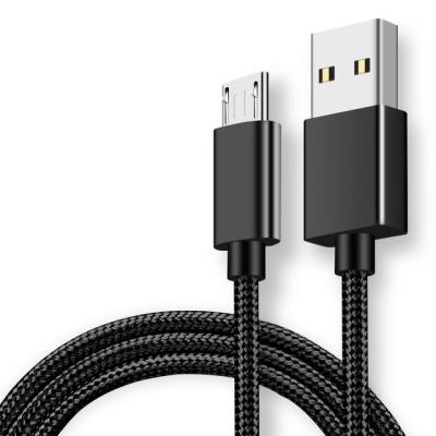 China Mobile Phone 3m 10ft Android Cable Nylon Braided Charger Data Micro USB Fast Charging Cord for sale