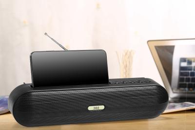 China Fm bluetooth speaker for table use .with mob holder .Rubber oil finish for sale