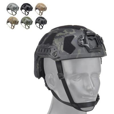 China New engineering plastic HL-32 FAST full protection SIVI helmet combat ultra-high cut military helmet with earphone headband groove for sale