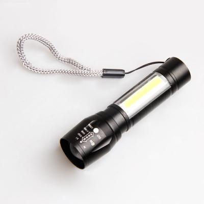 China Emergency Mini Rechargeable Led Flashlight XP900 XPE Portable High Powerful USB COB LED Torch USB Outdoor Climbing Rising Light for sale