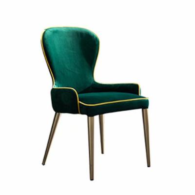 China Modern Custom Furniture Hotel Lobby Modern Minimalist Fashion Velvet Dining Chairs for sale