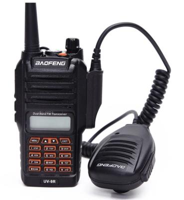 China Baofeng uv9r ip67 waterproof dual band transceiver two way radio walkie talkie for sale ham radio 2m 1800m AH (Li-ion battery) for sale