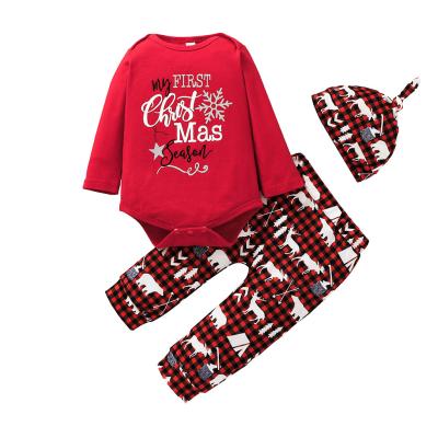 China Wholesale Baby Breathable Clothing Girl Christmas Set Clothing Newborn Baby Knit Costume Children 2 Piece Set for sale