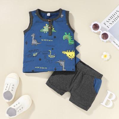 China ENGLAND STYLE Kids Clothing Boy Summer 2 Piece Set Cotton Baby Clothes Wholesale Manufacturers Designer Clothing for sale