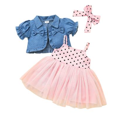 China European and American style OEM clothing girls suit short sleeve boutique summer baby clothes newborn for sale