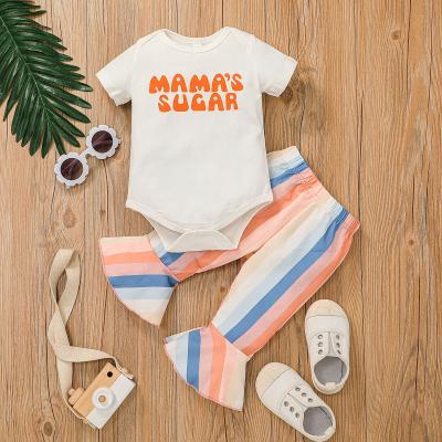 China Casual Baby Clothes Manufacturer Summer Girl Set 2 Elegant Clothing Set Hot Fashion Design Retro Clothing for sale