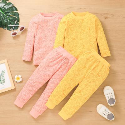 China Hot Sale Polyester/Cotton Boy Clothing Set Children Clothing Autumn Wholesale Pajamas Child Wear Toddler Girl Clothes for sale