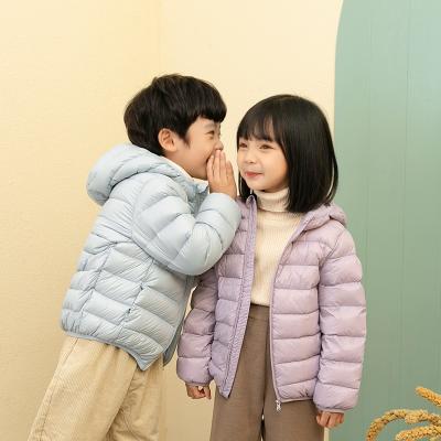 China Drop shipping winter fashion kids clothing jacket quality windproof stuffing unisex warm solid color down coat for sale