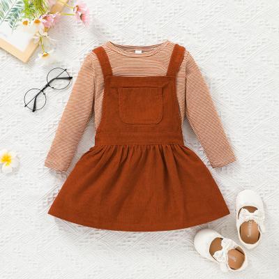 China Polyester/Cotton Baby Clothes Factory Clothing Wholesale Sets Girls Kids Clothing Hot Sale Skirt Suit 2 Pieces Kids Clothes for sale