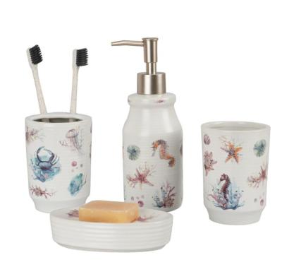 China Hot-selling Housewares Sustainable Home Accessories White Ceramic Bathroom for sale