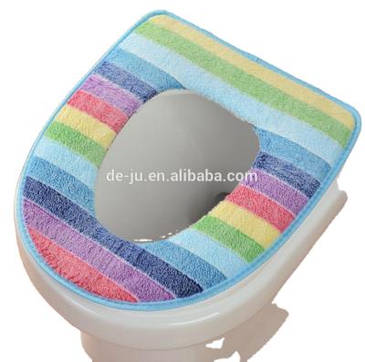 China Viable Rainbow Colors Shape Flushable Toilet Seat Cover for sale