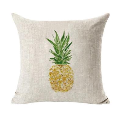 China Anti-Pull Pineapple Various Plain Natural Canvas Cushion Cover for sale