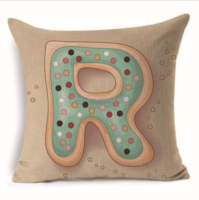 China Creative Decoration Letter Design Digital Printing Cushion Cover for sale